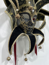 Load image into Gallery viewer, Black Venetian Mask
