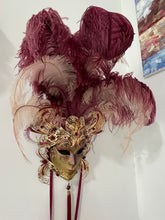 Load image into Gallery viewer, Elaborate Venetian Mask with Ostrich Feathers