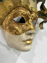 Load image into Gallery viewer, Green and Gold Jolly Mask