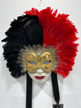 Load image into Gallery viewer, Venetian Feathered Mask