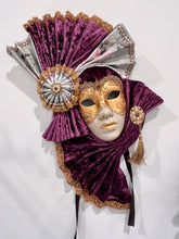 Load image into Gallery viewer, Lavender Felt Venetian Mask