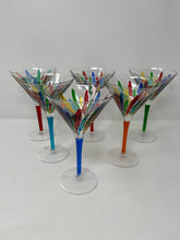 Load image into Gallery viewer, Set of 6 Italian Martini Glasses