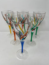 Load image into Gallery viewer, Venetian Hand Painted Wine Glasses