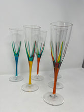 Load image into Gallery viewer, Venetian Glass Hand Painted Flutes