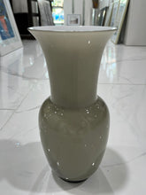 Load image into Gallery viewer, Grey Murano Glass Opalino Vase by Venini