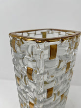 Load image into Gallery viewer, Lovely Gold Trimmed Venetian Glass Vase