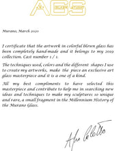 Load image into Gallery viewer, "Spiralatto 2" Murano Glass Vase by Celotto