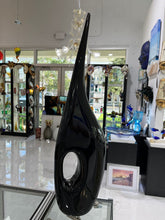 Load image into Gallery viewer, "Black Hole" Murano Glass Vase