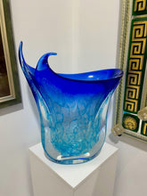 Load image into Gallery viewer, Blue "1 of 1" Murano Glass Vase by Schiavon