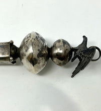 Load image into Gallery viewer, Extremely Rare Antique Silver Torah Pointer Dated 1844 with Gemstones