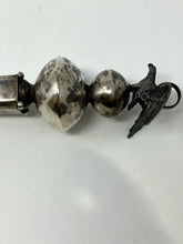 Load image into Gallery viewer, Extremely Rare Antique Silver Torah Pointer Dated 1844 with Gemstones