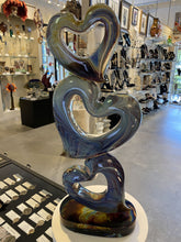 Load image into Gallery viewer, Three Hearts Sculpture from Murano, Italy