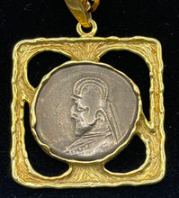 Load image into Gallery viewer, Ancient Parthian Coin with Custom 18K Bezel