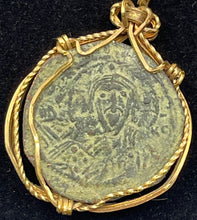 Load image into Gallery viewer, Jesus and Cross Coin Pendant
