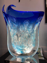 Load image into Gallery viewer, Blue "1 of 1" Murano Glass Vase by Schiavon