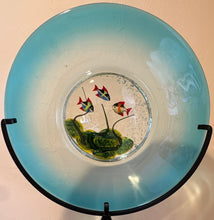 Load image into Gallery viewer, Vintage Murano Glass Disc Aquarium on Stand