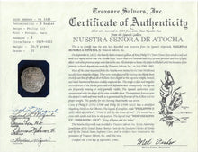 Load image into Gallery viewer, Very Rare Atocha 8 Reale Coin in Display Case Circa 1620 Grade 2