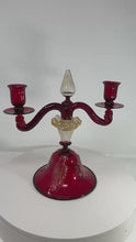 Load and play video in Gallery viewer, Vintage Murano Glass Candelabras
