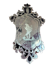 Load image into Gallery viewer, Hand Etched Venetian Mirror by Fratelli Tosi of Murano