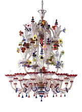 Load image into Gallery viewer, Multi-Colored Venetian Chandelier Made in Murano, Italy