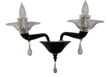 Load image into Gallery viewer, Black Scarlatti Sconce by Venini of Murano