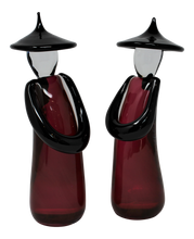 Load image into Gallery viewer, Murano Glass Chinese Figurines by Roberto Beltrami - a Pair