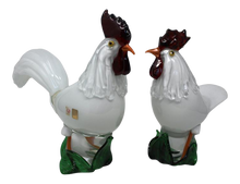 Load image into Gallery viewer, Oscar Zanetti - Murano Glass Rooster & Hen by Zanetti