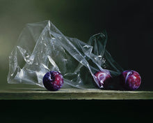 Load image into Gallery viewer, "Plums in Plastic" Contemporary Giclee by Dario Campanile