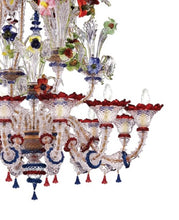Load image into Gallery viewer, Multi-Colored Venetian Chandelier Made in Murano, Italy