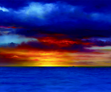 Load image into Gallery viewer, "Kona Sunset" Contemporary Giclee Print by Dario Campanile