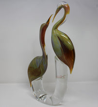 Load image into Gallery viewer, Murano Glass Herons by Oscar Zanetti