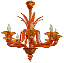 Load image into Gallery viewer, Orange Chandelier by Barovier &amp; Toso
