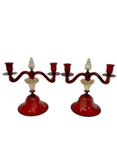 Load image into Gallery viewer, Vintage Murano Glass Candelabras
