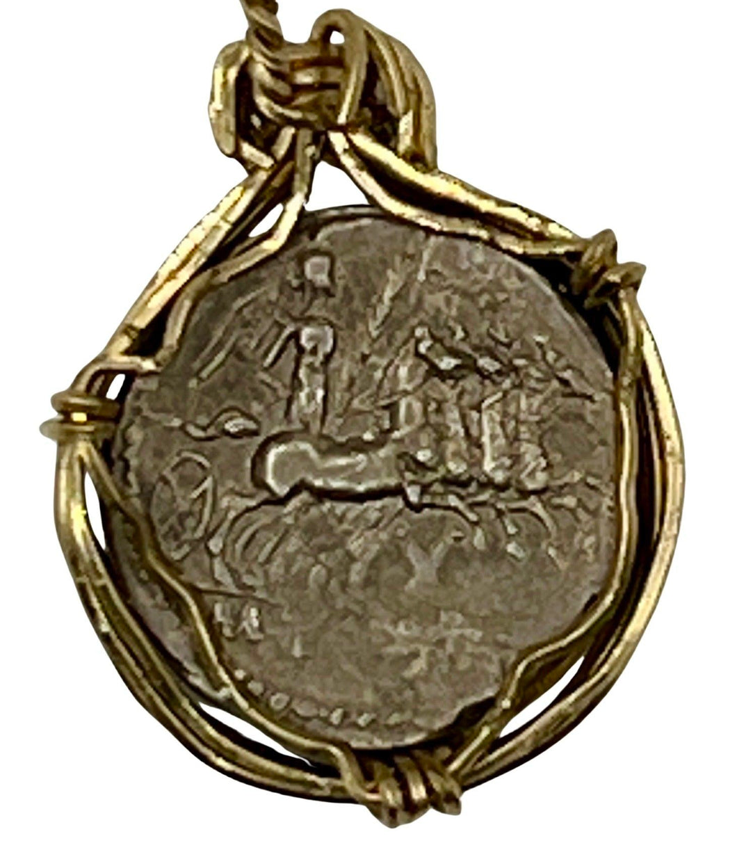 Ancient Roman Chariot Coin