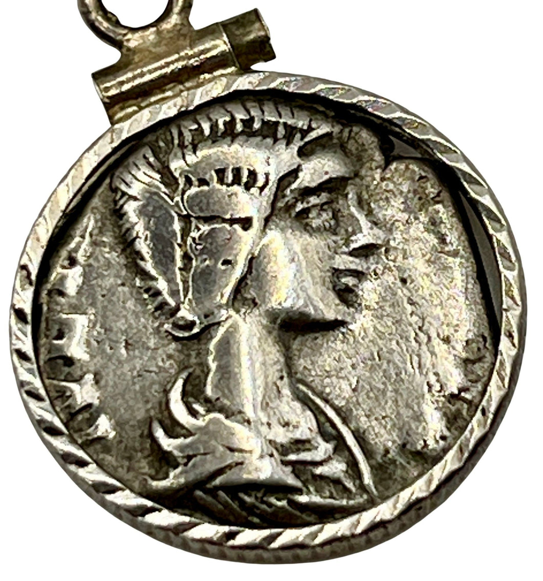 Empress Julia Domna & Diana, Goddess of the Hunt Coin Pendant