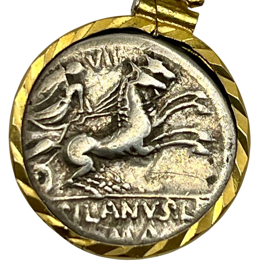 Roman Gladiator and Chariot Pendant