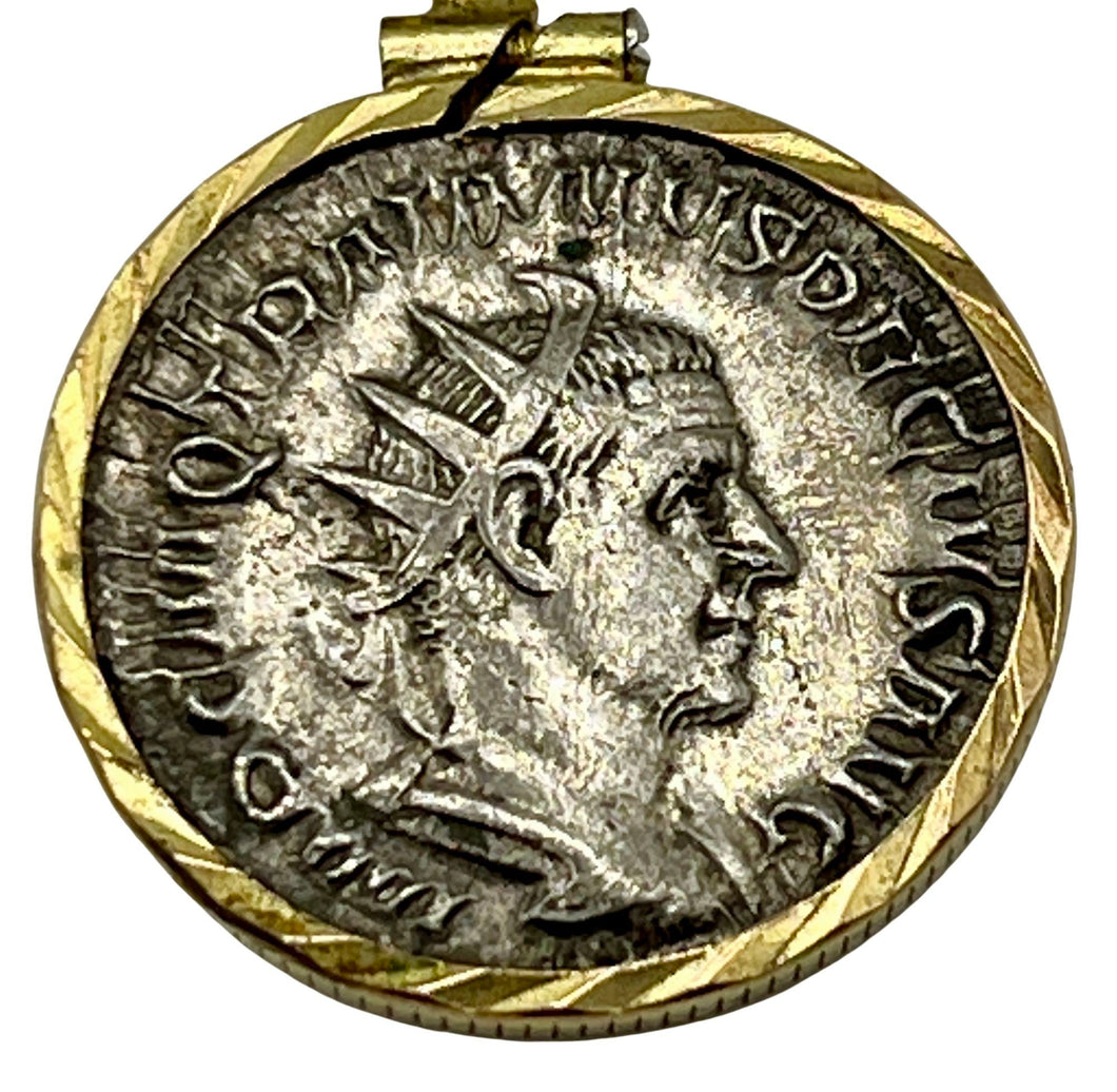 Angel Pendant with Emperor Philip Coin