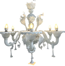 Load image into Gallery viewer, White Murano Glass Chandelier by LaMurrina
