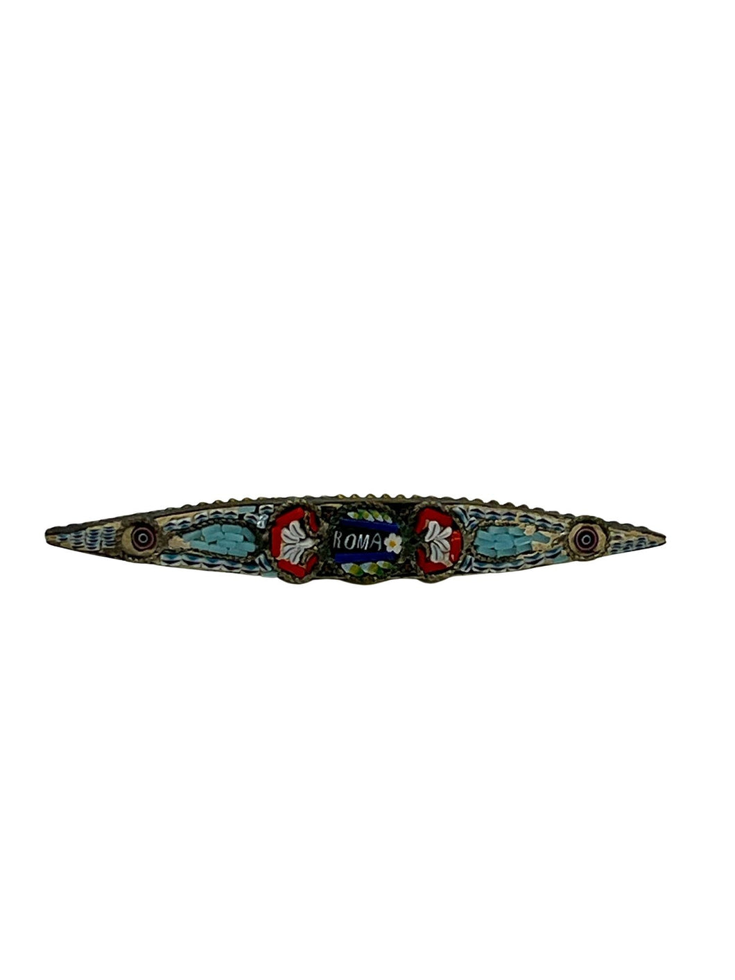 Antique Micro Mosaic Millefiore Murano Brooch