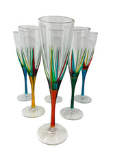 Load image into Gallery viewer, Venetian Glass Hand Painted Flutes
