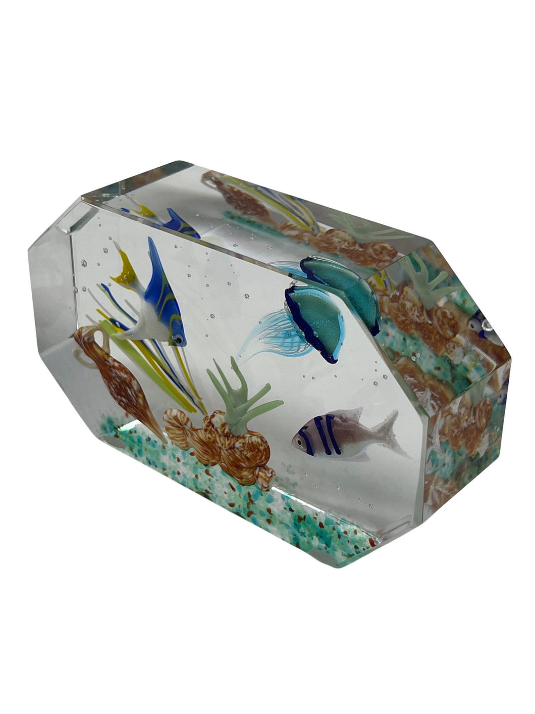 Aquarium Paperweight Made of Murano Glass