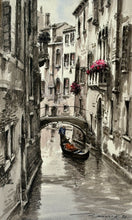 Load image into Gallery viewer, Gondola in Venice Watercolor Painting
