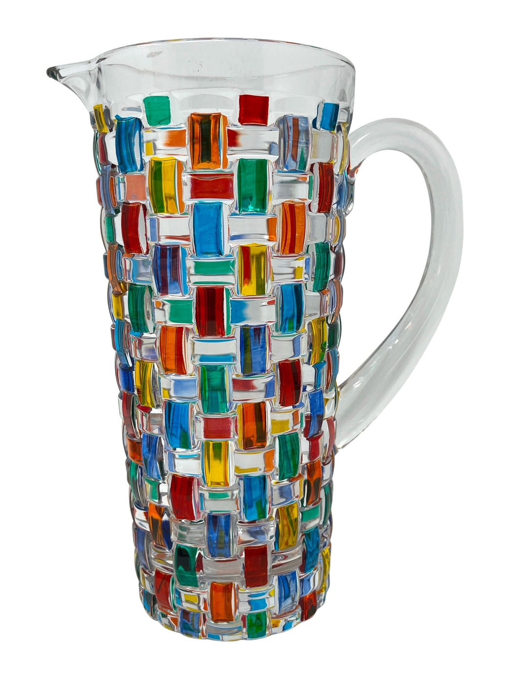 Venetian Glass Hand Painted Pitcher