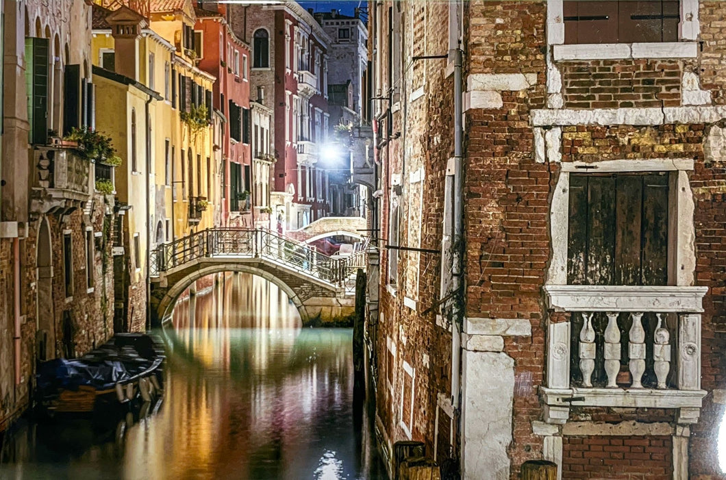 Venice at Night on Ceramic Tile