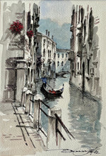 Load image into Gallery viewer, Venice and Gondola Watercolor Painting
