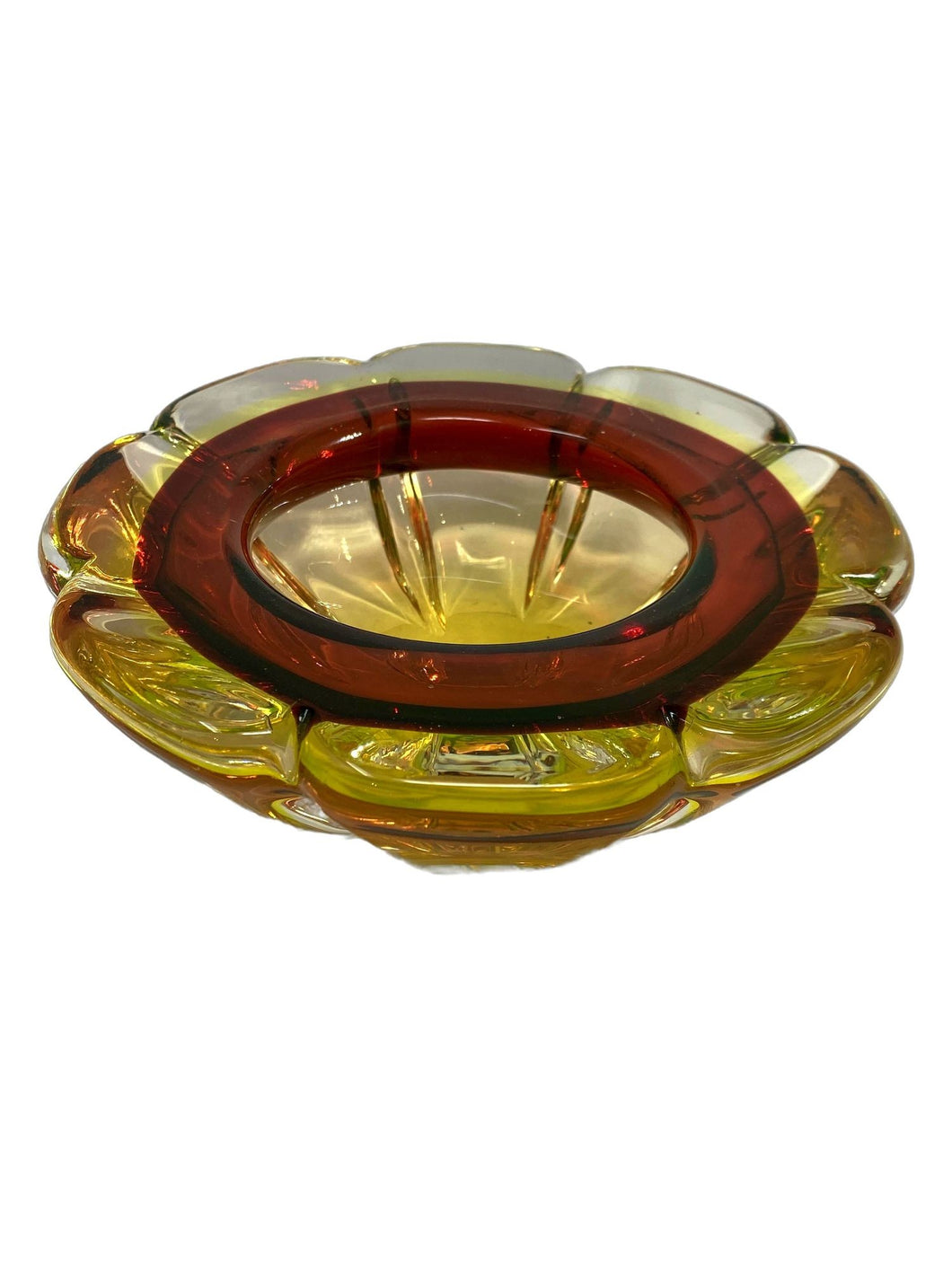 Vintage Uranium Murano Glass Ashtray