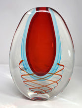 Load image into Gallery viewer, &quot;Vaso Spirale&quot; Murano Glass Sommerso Vase
