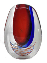 Load image into Gallery viewer, Sommerso Spirale Murano Glass Vase

