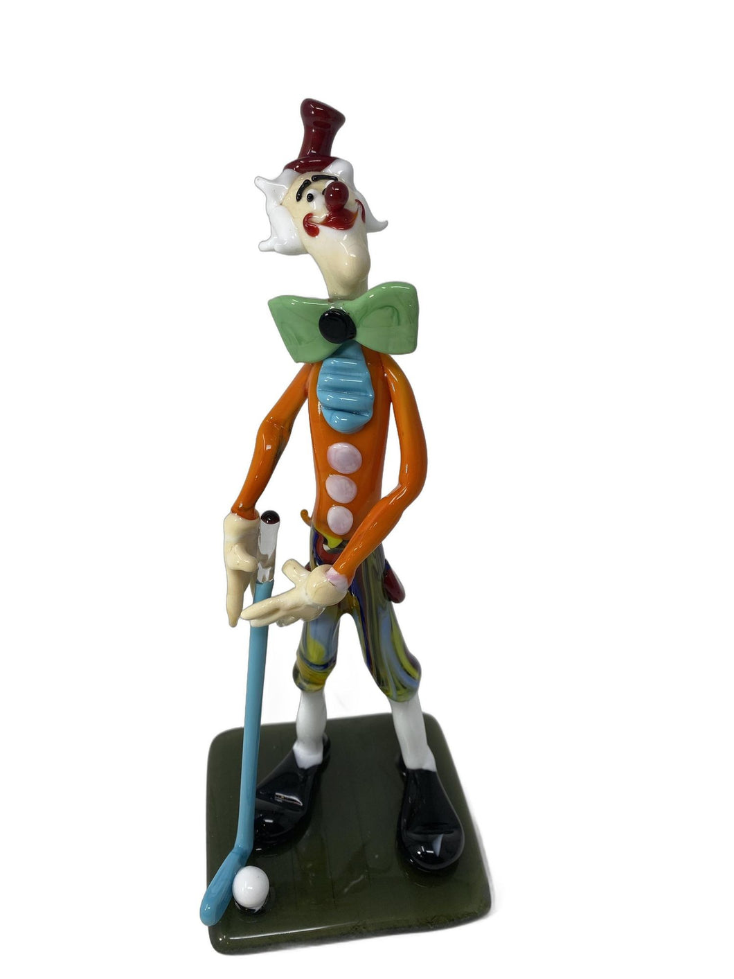Murano Glass Golfer Clown