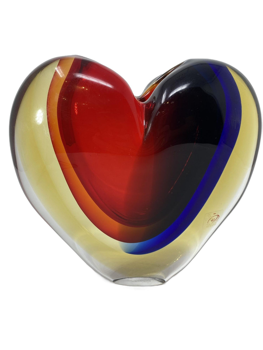 Murano Glass Heart Vase